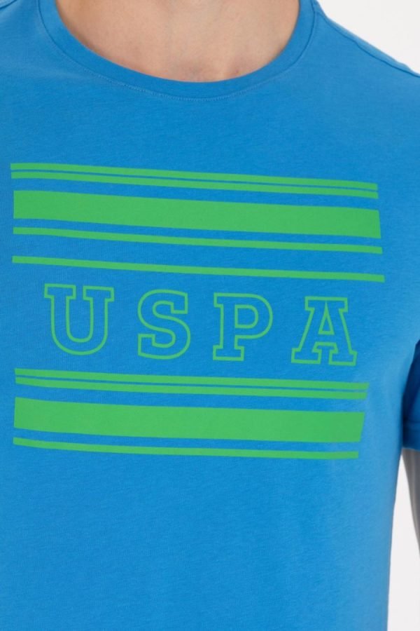 T-Shirt US Polo ASSN - Col Rond Pour Homme - Bleu – Image 4