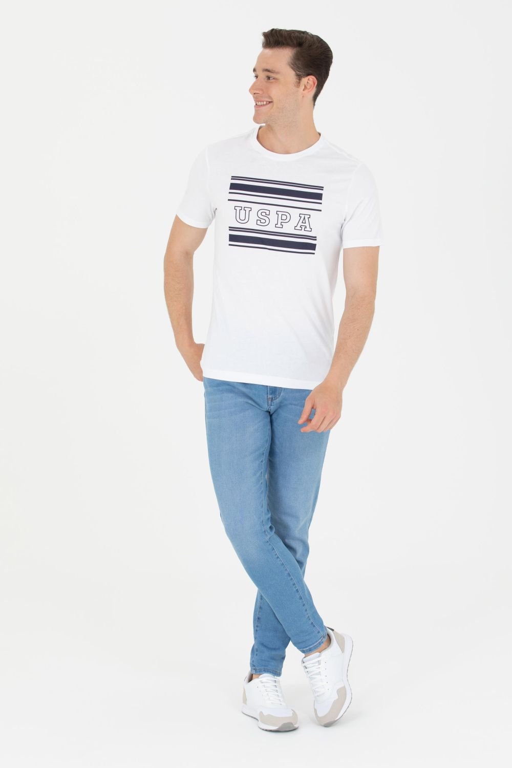 T-Shirt Us Polo Assn Col Rond – Blanc – 50264961-VR013 – 3