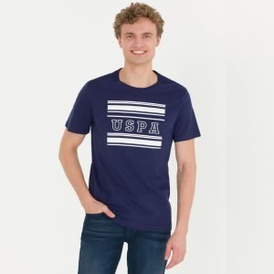 T-Shirt US Polo ASSN - Col Rond Pour Homme - Bleu Marine
