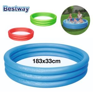 Piscine Ronde Gonflable Pour Enfants 183 x 33 cm Bestway 51027 -Bleu