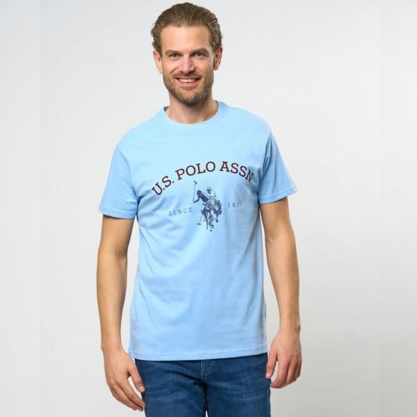 T-Shirt US Polo ASSN – Archibald - Col Rond – Placid Blue