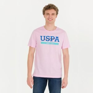 T-Shirt US Polo ASSN - Col Rond Pour Homme - Magnolia