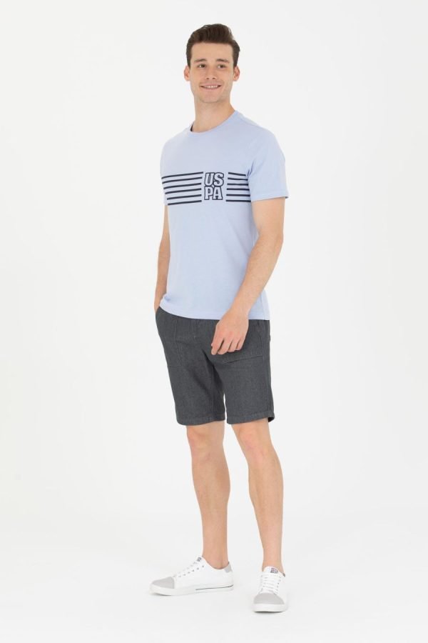 T-Shirt US Polo ASSN - Col Rond Pour Homme - Bleu Ciel – Image 2