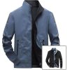 Veste Double Face – Légère et Décontractée – Col Montant – Bleu