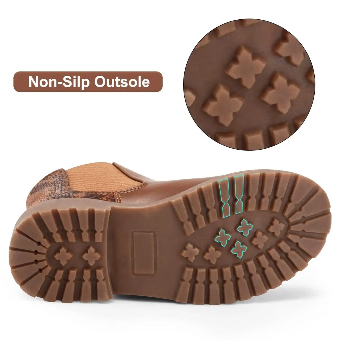 Bottine Pour Fille Harvest Land - Elastique - Antidérapant - Anticollision - Marron – Image 11