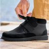 Chaussure “La Confortaise” Semi Montante en Croûte de Cuir Scratchées