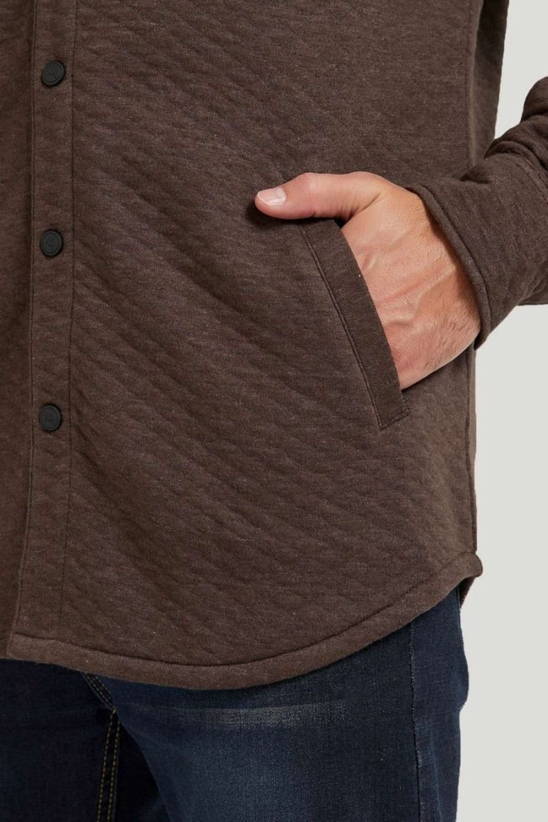 Veste Chemise CloudVeil – Jacquard – Marron 6 Veste Chemise CloudVeil – Jacquard – Marron 6