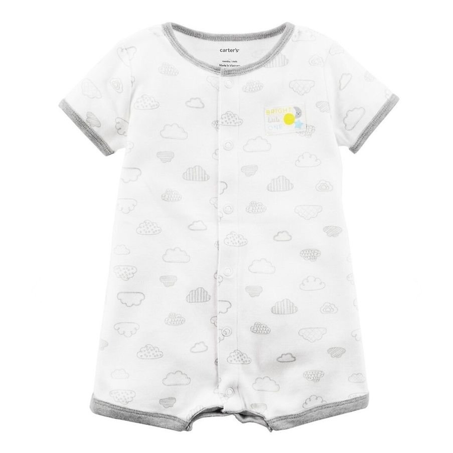 Barboteuse Carter's "Bright Little One" à Bouton Pression - Blanche – Image 2