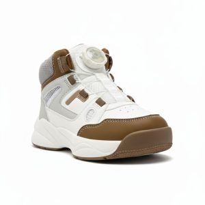 Basket Actask - Ultra Légère - Confortable - Serrage Rapide - Blanc_Marron