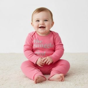 Grenouillere En Coton Carter's "The Snuggle Is Real" à Bouton Pression - Rose