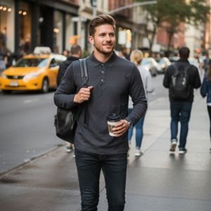 Polo Diametro - D00363 – Dark Grey Ton-Sur-Ton