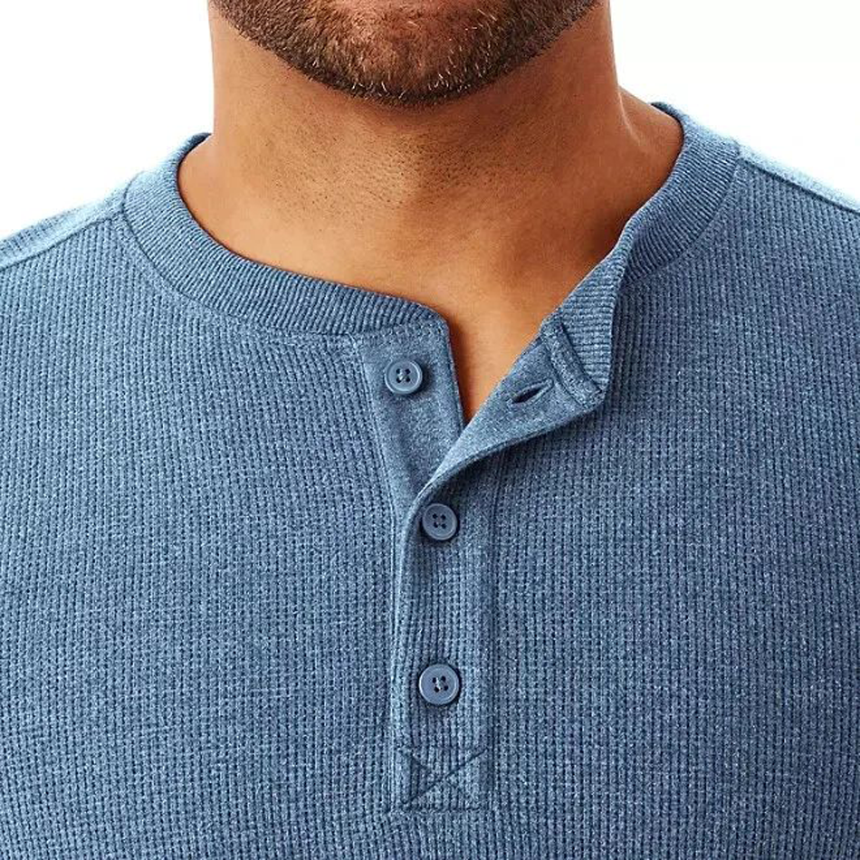 Pull thermique – Pour homme – GEORGE – Bleu – Image 3