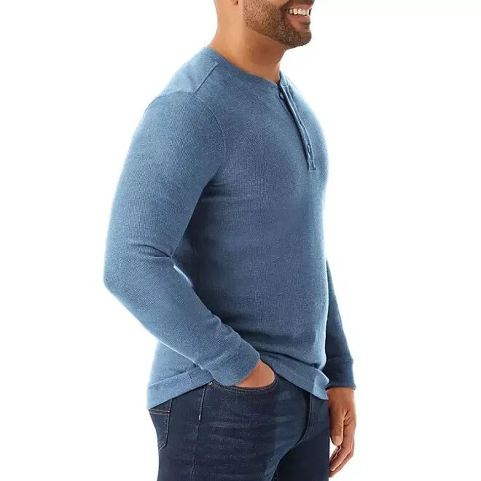 Pull thermique – Pour homme – GEORGE – Bleu – Image 2