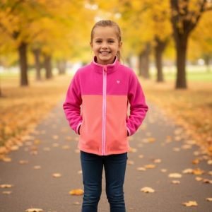 Pull Polaire Cozie Zippé - OshKosh B'Gosh - ColorBlock Rose