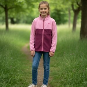 Pull Polaire Cozie Zippé - OshKosh B'Gosh - ColorBlock Rose_Prune