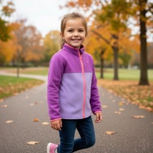 Pull Polaire Cozie Zippé - OshKosh B'Gosh - ColorBlock Violet_Corail