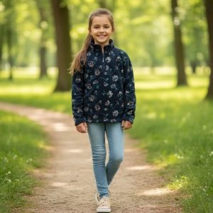 Pull Polaire Cozie - OshKosh B'Gosh - Navy à Fleur