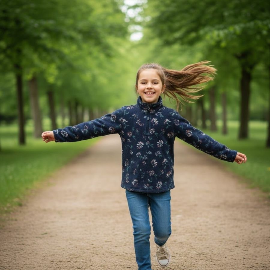 Pull Polaire Cozie - OshKosh B'Gosh - Navy à Fleur – Image 3