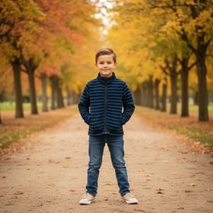 Pull Polaire Cozie Zippé - OshKosh B'Gosh - à Rayure - Navy