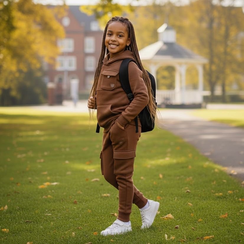 Ensemble Jogging "Tahari Boy" StreetWear Premium - Marron – Image 2