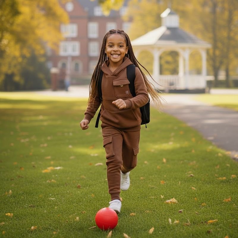 Ensemble Jogging "Tahari Boy" StreetWear Premium - Marron – Image 4