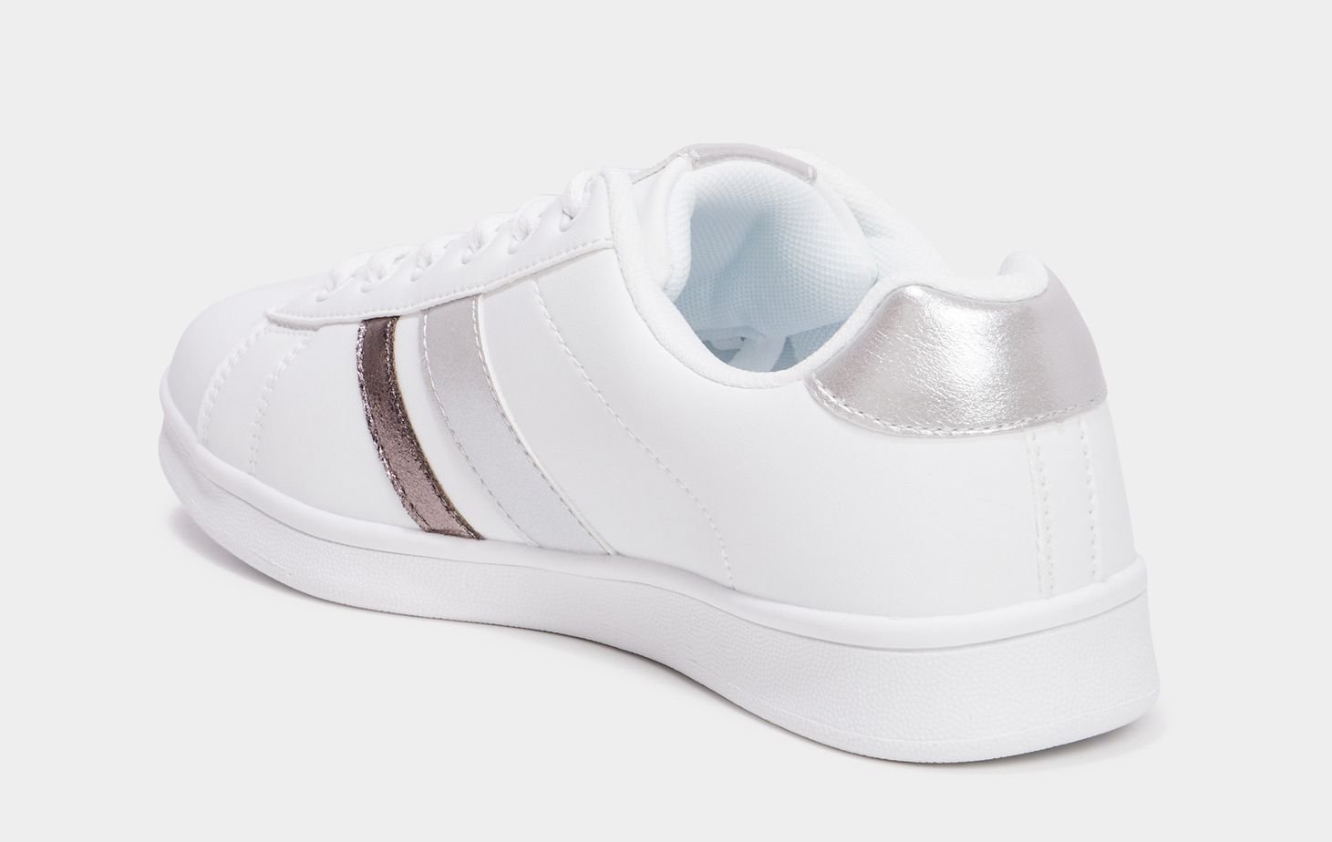 Basket Creeks Pour Femme - Tahana - 2 Bandes - Silver – Image 3