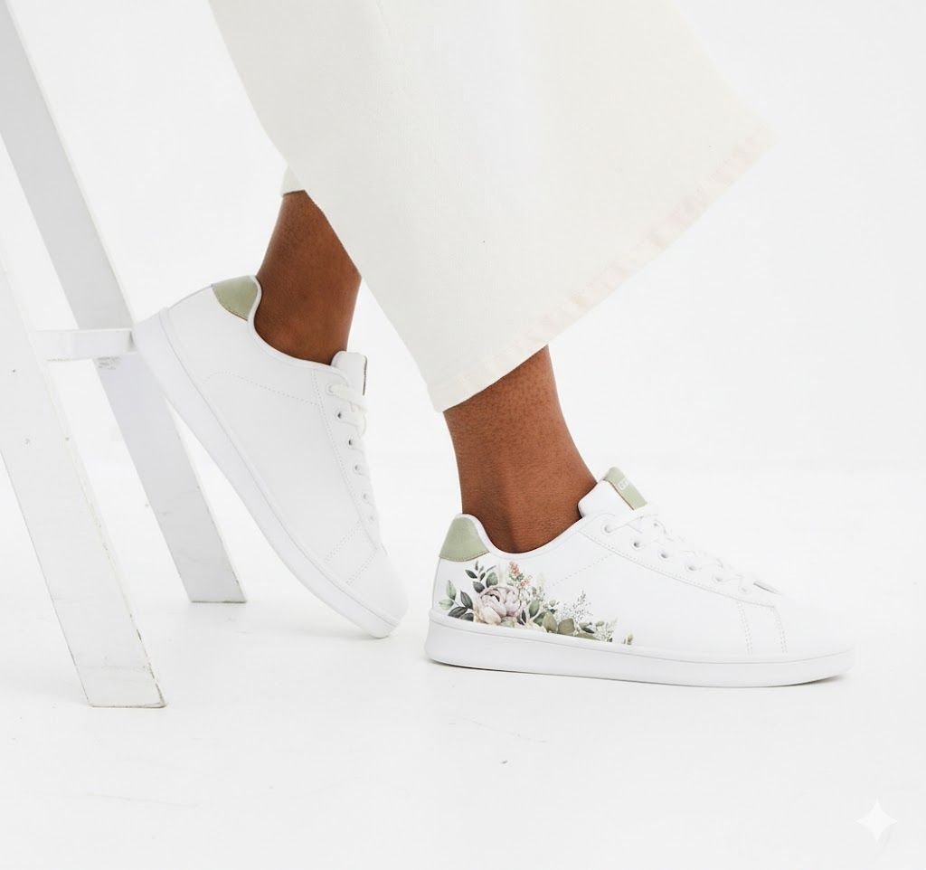 Basket Creeks Pour Femme - à Fleur Verte – Image 6