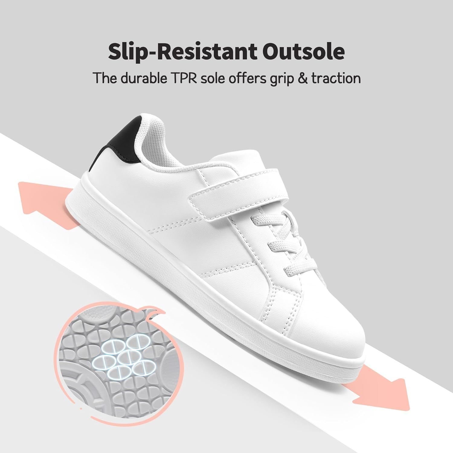 Basket Pour Garçon - Dream Pairs - SDFS2210K - Blanche_Noir – Image 5