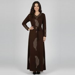 Djebba Moderne "Plume d'Or" Élégance et Confort - Marron