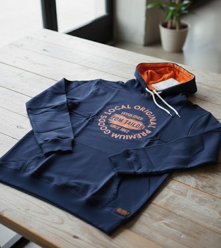 Sweat à Capuche Tom Tailor - "Original_Goods" - Navy – Image 2