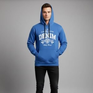 Sweat à Capuche Tom Tailor - "To be worn with pride" - Bleu