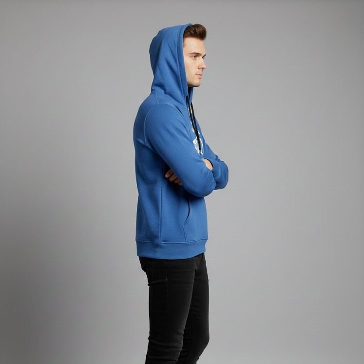 Sweat à Capuche Tom Tailor - "To be worn with pride" - Bleu – Image 2