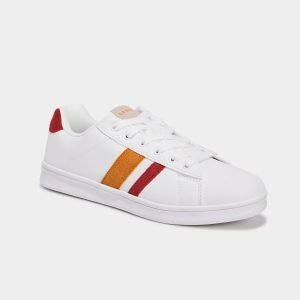 Basket Creeks Pour Femme - Tahana - 2 Bandes - Rouge_Orange