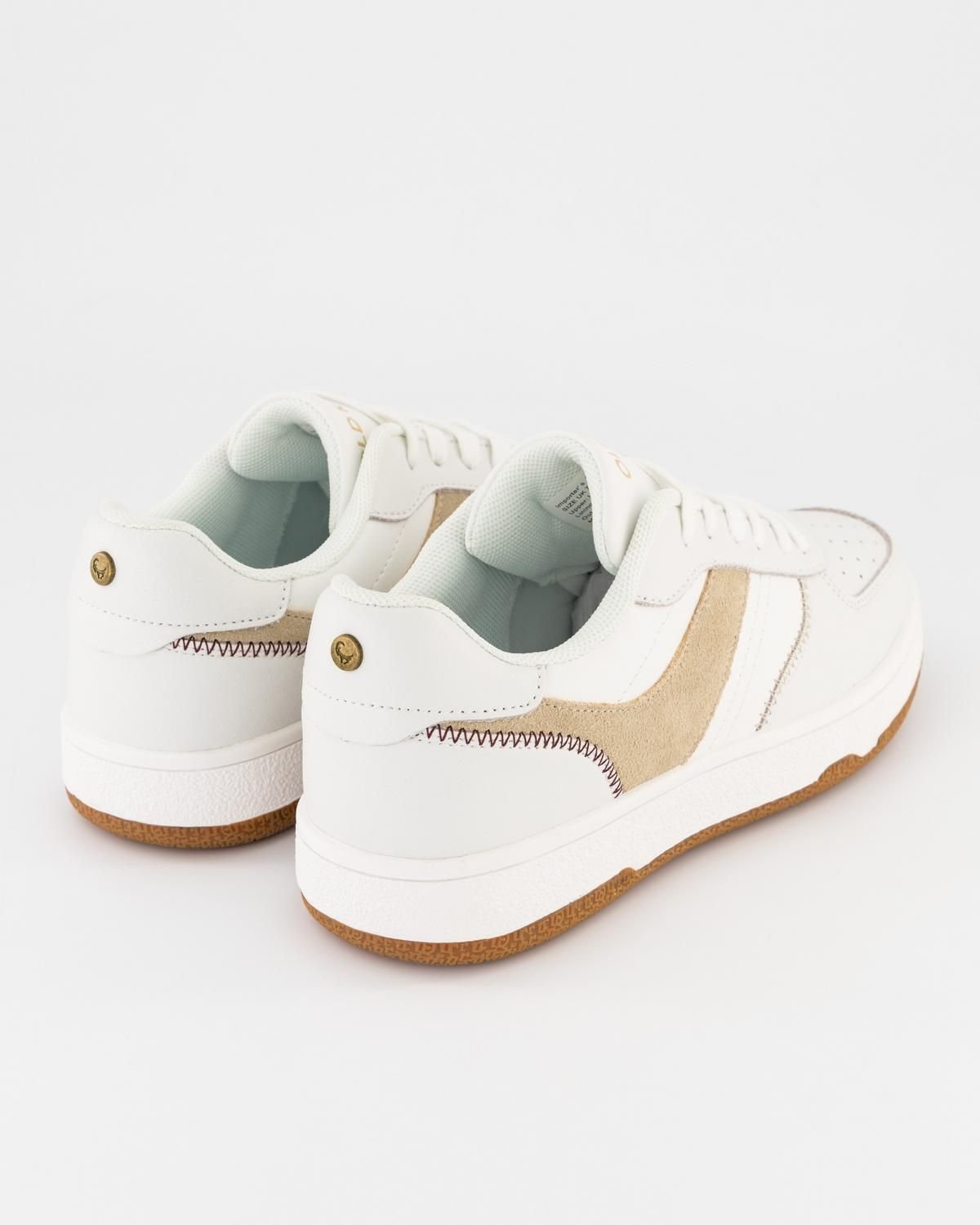 Basket Femme OLD KHAKI - Sarina - En Cuir - Blanc_Beige – Image 3