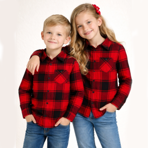 Wonder Nation –  Chemise à Carreaux – Pour enfants - Rouge