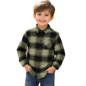 Wonder Nation – Chemise à Carreaux – Pour enfants - Vert Noir