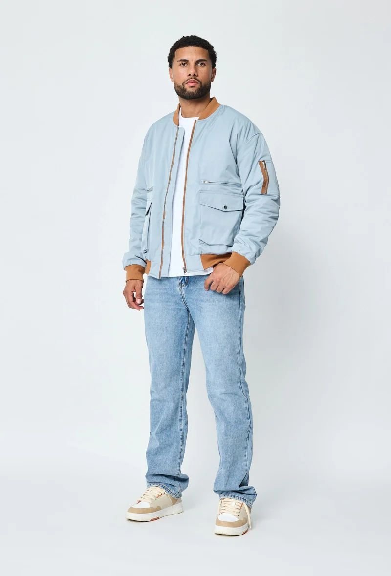 Veste Bombers Frilivin BM1751-31 – Bleue 5 Veste Bombers Frilivin BM1751-31 – Bleue 5