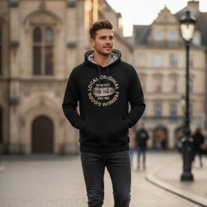 Sweat à Capuche Tom Tailor - "Premium_Goods" - Noir