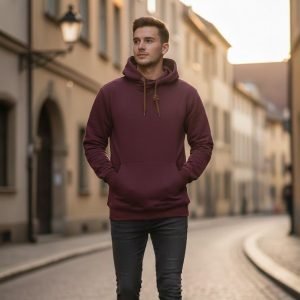 Sweat à Capuche Tom Tailor - Uni - Bordeau