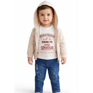 Ensemble 3 Pièces – Pour enfants – Panda – Beige
