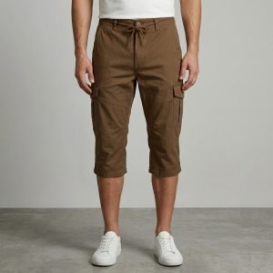 Pantacourt Cargo Jeans - Ultra Confortable & Souple - Marron