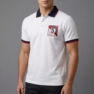 Polo Milano Bulls Demi Manche - Bicolore - White