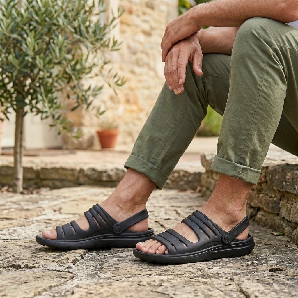Sandale Rugged Shark Confortable & Légère en EVA - Noir – Image 2