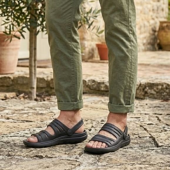 Sandale Rugged Shark Confortable & Légère en EVA - Noir – Image 3