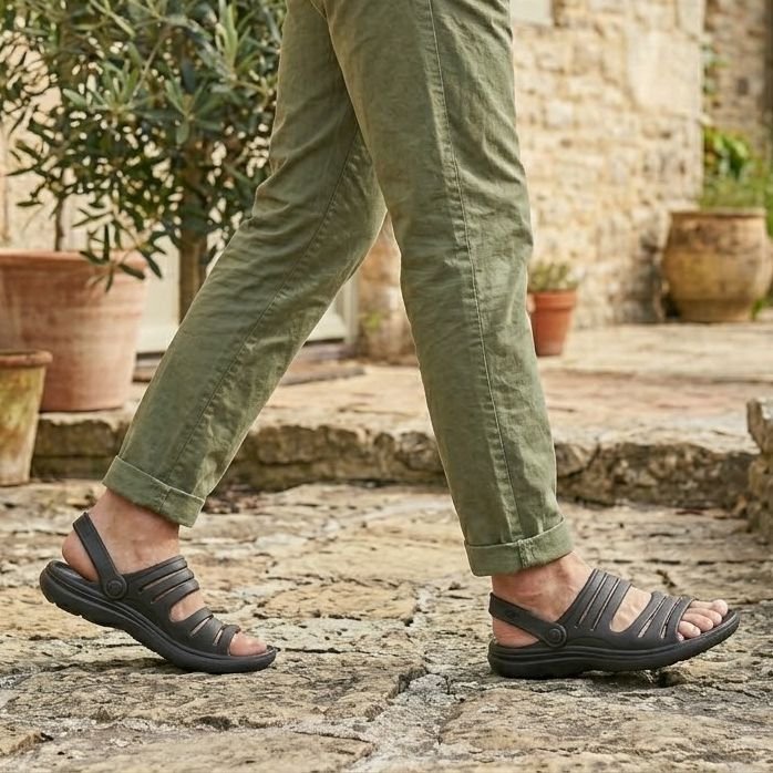 Sandale Rugged Shark Confortable & Légère en EVA - Noir – Image 4