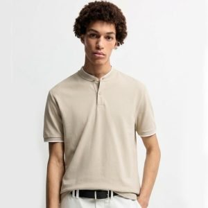 Polo Lifties Dégriffé  – Pour Homme – Demi Manche – Beige