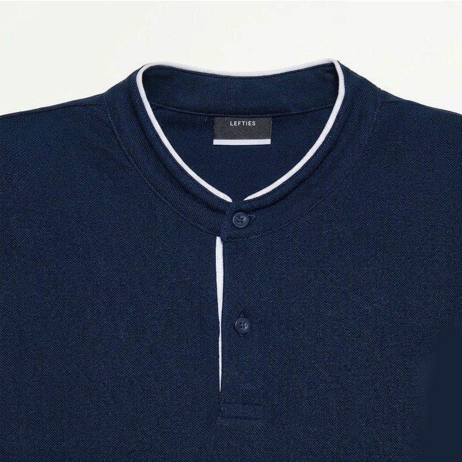 Polo Lefties Dégriffé – Pour Homme – Demi Manche –Bleu Nuit – Image 6