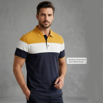 Polo Demi Manche – Black Dot - Color block