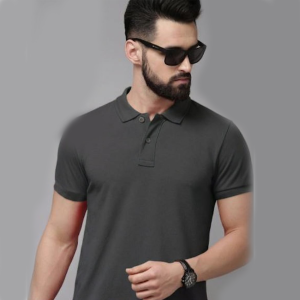 Polo Identic Basic – Manches Courtes – Dark Grey