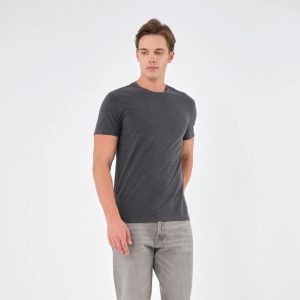 T-shirt - Pier One - Basic - Pour Homme - Dark_Grey